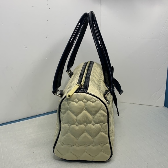 Betsey Johnson Be mine quilted hearts satchel - Picture 2 of 11